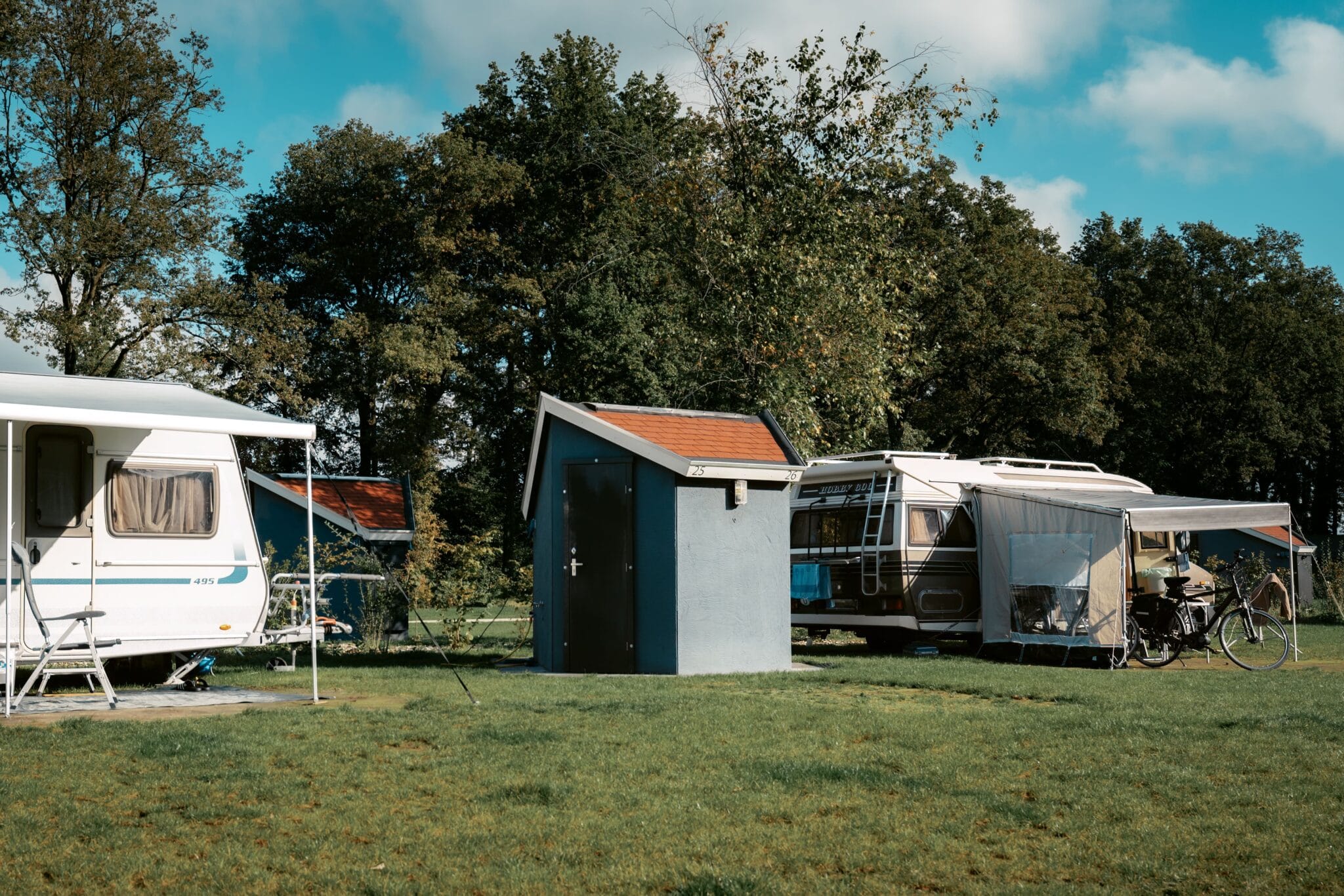 Kampeerplaats met privé sanitair