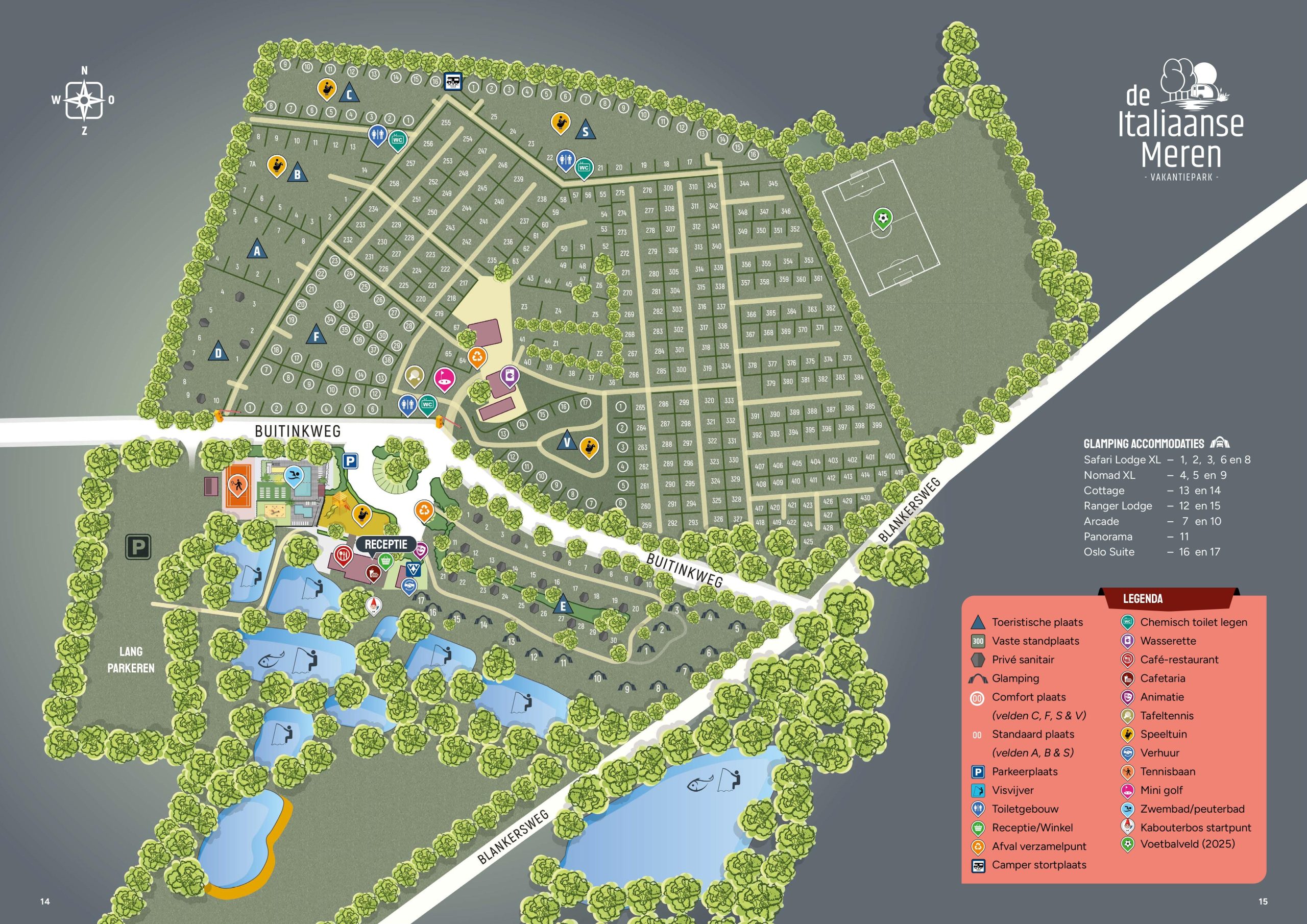 Plattegrond Vakantiepark de Italiaanse Meren - Winterswijk Kotten